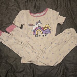 Gymboree Pink Unicorn 'Dream Team' Kids Pajama Set